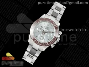 Daytona 116506 Corona de cerámica marrón Hielo azul cristal Esfera en SS pulsera SH4130