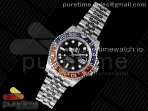 GMT-Master II Pepsi 126710 BLRO Fábrica de cerámica limpia azul/rojo en pulsera Jubilee DD3285 CHS