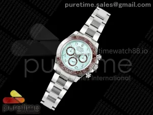 Daytona 126506 QF Ice Blue Arabic Dial on SS Bracelet JH4131 Free Sprung V18 (Weighted)