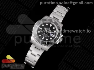 Submariner 116610 LN Negro de cerámica ZF Clean Factory 904L SS Caja y pulsera VR3135