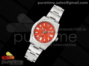 Oyster Perpetual 124300 41mm Clean Plus 904L Steel Red Dial DD3230