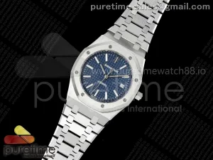Royal Oak 39mm 15300 SS ZF Blue Textured Dial on SS Bracelet SA3120