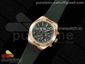 Overseas 5500V Chrono RG 8F Green Dial on Green Rubber Strap A5200