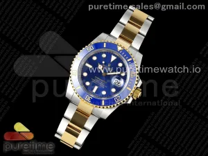 Submariner 116613 LB NTF 904L SS Caja y brazalete VS3135