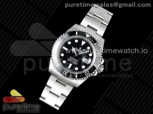 Submariner 41mm 126610 LN Acero negro de cerámica 904L NTF VR3235