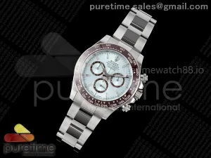 Daytona 126506 Clean 904L Steel Ice Blue Dial Crystral Markers on SS Braclet SH4131