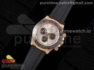 Daytona 116515 Clean Silver Dial RG Markers on Oysterflex Strap SA4130 V2