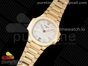 Nautilus 7118 Ladies RG PPF Quadrante bianco su bracciale RG 324CS