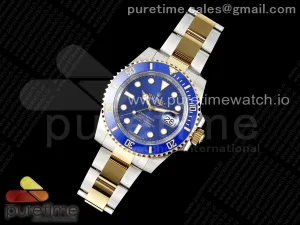 Submariner 116613 LB Azul de cerámica AR+F 904L SS Caja y pulsera VR3135