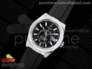 Sky-Dweller 336239 SS ZF Black Dial on Oysterflex Strap A23J (Gain Weight)