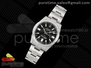 Oyster Perpetual 124300 41mm Clean Plus 904L Steel Black Dial DD3230