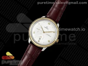 De Ville Power Reserve YG MKF Esfera blanca en correa de cuero marrón A8810