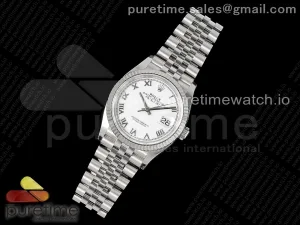 DateJust 36 126234 Clean 904L Steel White Roman Dial on Jubilee Bracelet VR3235