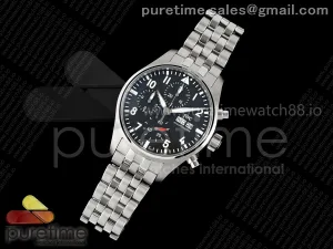 Pilot Chrono IW388113 APSF Black Dial on SS Bracelet SA69385