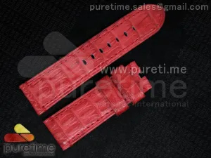 Panerai 22/24 Bracelet en cuir rouge Croco
