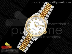 DateJust 36 126233 EWEF White Roman Dial on SS/YG Jubilee Bracelet A3235