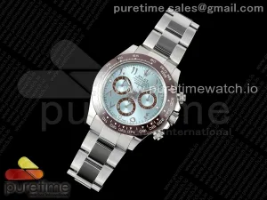 Daytona 116506 Clean Marcadores árabes de Esfera azul hielo en pulsera SS SA4130 V2