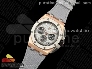 Royal Oak Offshore 43mm 26420oi RG/Titanium APPF Gray Dial on Gray Nylon Strap A4401