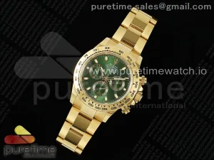 Daytona 116508 APSF Grünes Zifferblatt auf YG Armband SH4130