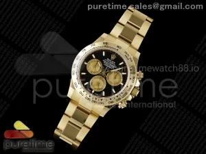 Daytona 126508 AVF Black/YG Stick Dial on YG Braclet DD4131 (Mod)