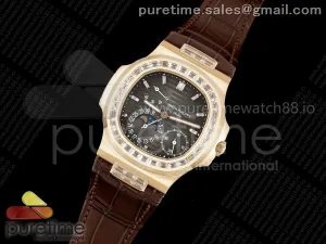 Nautilus 5712 RG PPF Gray Dial on Brown Leather Strap A240 V3