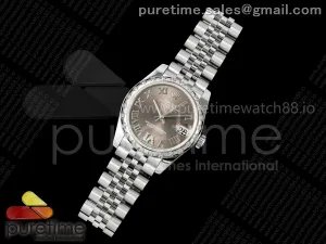 DateJust 31 278344rbr SS GMF 904L Steel Gray Roman Dial on Jubilee Bracelet A2824