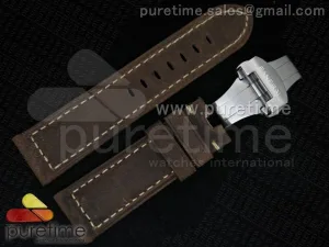 Panerai 22/24 Correa de Brown Asso con cierre desplegable