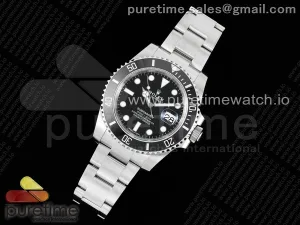 Submariner 116610 LN Negro de cerámica Rey 904L SS Caja y pulsera VS3135