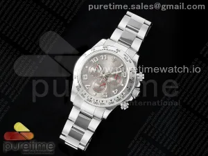 Daytona 116509 QF Gray Numeral Dial on SS Bracelet SH4130 V3 (Gain Weight)