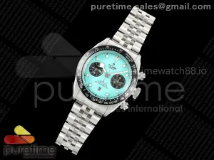 Black Bay Chrono SS BLSF Blue Dial on Jubilee Strap A7750