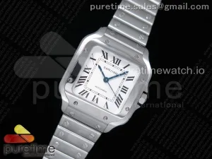 Santos De Cartier 35mm Mens SS/SS Blanc 3KF MY9015