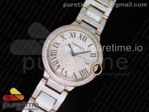 Ballon Bleu 42mm RG Full Paved Diamantes