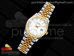 DateJust 36 126233 EWEF White Stick Dial on SS/YG Jubilee Bracelet A3235
