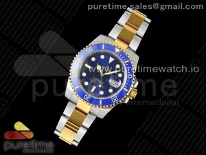 Submariner 116613 LB KF YG Wrapped Esfera azul en la pulsera SS/YG VR3135