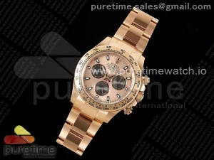 Daytona 116505 Clean RG Dial Black Markers on RG Bracelet SA4130 V2