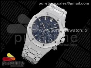 Royal Oak Chrono 26240 SS ZF Blue Dial on SS Bracelet SA4401 V2 (Free Sprung)