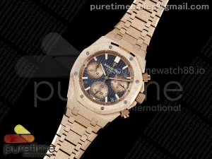 Royal Oak Chrono 26240 Frosted RG APSF Blue Dial on RG Bracelet SA4401