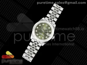 DateJust 31 278274 SS GMF 904L Steel Green Diamonds Dial on Jubilee Bracelet A2824