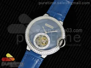 Balon Bleu De Cartier Tourbillon SS Full Paved Diamants