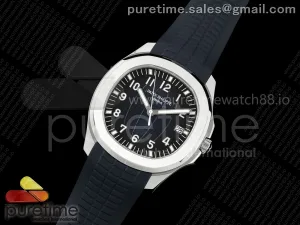 Aquanaut 5168G 42mm SS DDF SW Blue Dial on Blue Rubber Strap DD324 (Weighted) V2