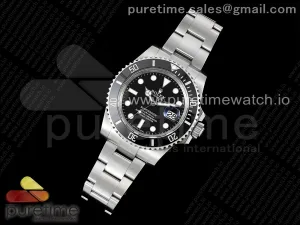 Submariner 40mm 116610 LN Acero negro de cerámica 904L RAF VR3135
