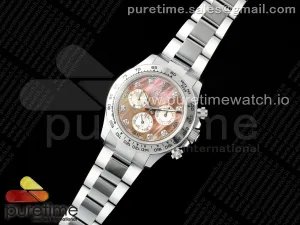 Daytona 116509 3CF Brown MOP Diamonds Dial on SS Bracelet SH4130 V2 (Mod Version)