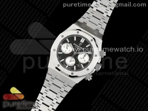 Royal Oak Chrono 26331 SS IPF Black/White Dial on SS Bracelet A7750