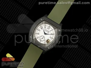 F.P.Journe Elegante PVD AVF White Dial on Green Rubber Strap Quartz