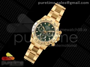 Daytona 116508 VSF Green Dial on YG Bracelet DD4130 (Gain Weight)