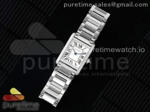 Tank Must SS 22mm 8848F Bezel Esfera blanca en la pulsera SS cuarzo japonés