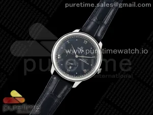 De Ville Power Reserve SS MKF Esfera negro en correa de cuero negro A8810