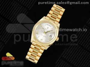 Day Date 40 YG 228238 ARF Silver Roman Dial on President Bracelet VR3255 (Gain Weight)