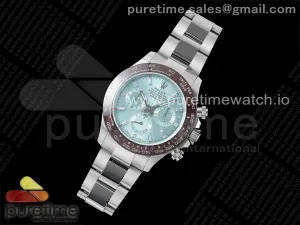 Daytona 116506 QF Marcadores de cristal de Esfera azul de hielo en la pulsera SS SH4130 V3 (peso de la ganancia)