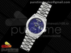 Day Date 36 SS RAF Blue Lapis Dial polished Bezel on SS Bracelet A2836